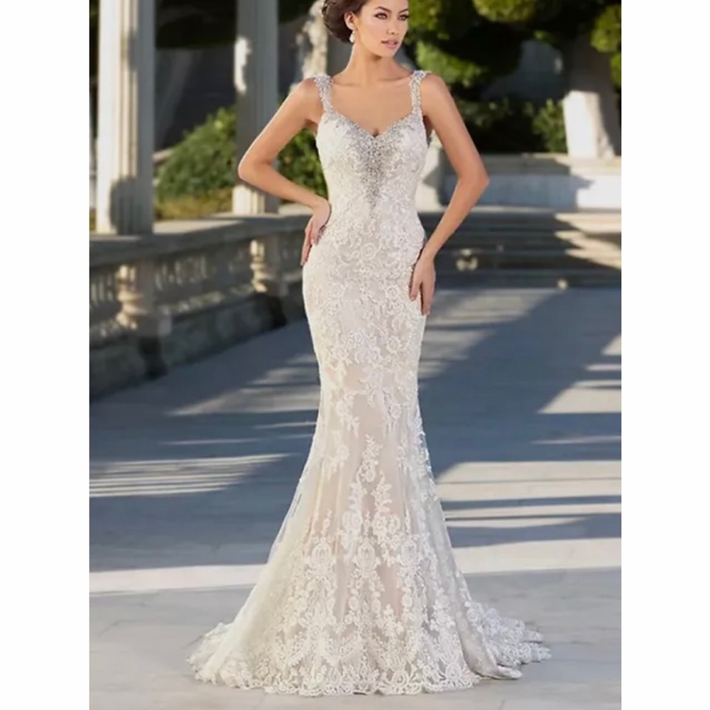 Wedding dress Ivory/ Blush Size 8